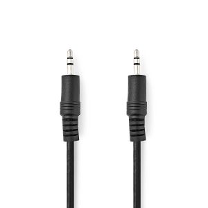 Stereo Audio Cable | 3.5 mm Male | 3.5 mm Male | Nickel Plated | 1.50 m | Round | Black | Label