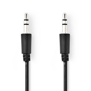Stereo Audio Cable | 3.5 mm Male | 3.5 mm Male | Nickel Plated | 1.00 m | Round | Black | Label