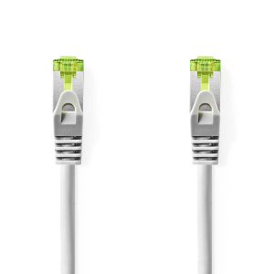 CAT7 Network Cable | S/FTP | RJ45 Male | RJ45 Male | 1.00 m | Snagless | Round | LSZH | Grey | Label