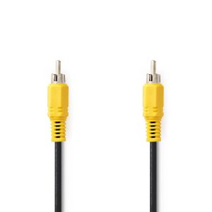 Composite Video Cable | RCA Male | RCA Male | Nickel Plated | 480p | 5.00 m | Round | PVC | Black | Label