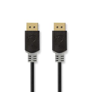 DisplayPort Cable | DisplayPort Male | DisplayPort Male | 8K@60Hz | Gold Plated | 2.00 m | Round | PVC | Anthracite | Box