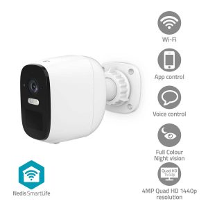 SmartLife Outdoor Camera | Wi-Fi | Spotlight | 4MP Quad HD 1440p / 2560x1440 | IP66 | Max. battery life: 10 Months | Cloud Storage (optional) / microSD (not included) | 5 V DC | With motion sensor | Night vision | White