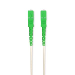 Glass Fiber Patch Cable | SMF (Single Mode Phase) | SC/APC | SC/APC | 100 Gbps | 2.00 m | White | Gift Box with Euro Lock