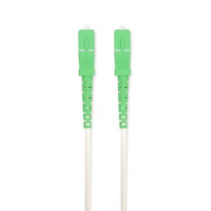 Glass Fiber Patch Cable | SMF (Single Mode Phase) | SC/APC | SC/APC | 100 Gbps | 6.00 m | White | Gift Box with Euro Lock