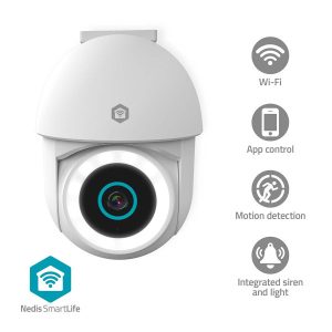 SmartLife Outdoor Camera | Wi-Fi | Spotlight | 3MP Full HD 1296p | Pan tilt | IP65 | Cloud Storage (optional) / microSD (not included) / Onvif | 5 V DC | With motion sensor | Night vision | White