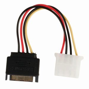 Internal Power Cable | SATA 15-pin Male - Molex Female | 0.15 m | Various