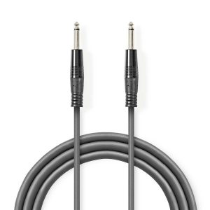 Mono Speaker Cable | 6.35 mm Male - 6.35 mm Male | 3.0 m | Grey