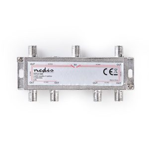 Satellite F-Splitter | Max 17 dB gain | 5 - 2400 MHz | 6 Outputs