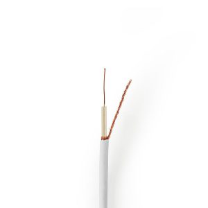 Coax Cable | Mini Coax | 100 m | Reel | White