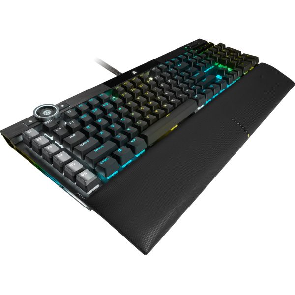 Corsair K100 RGB Optical-Mechanical Gaming - Standard - USB - Opto-mechanical key switch - QWERTZ - RGB LED - Black - Image 19