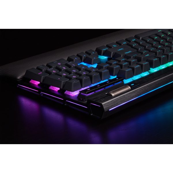 Corsair K100 RGB Optical-Mechanical Gaming - Standard - USB - Opto-mechanical key switch - QWERTZ - RGB LED - Black - Image 22