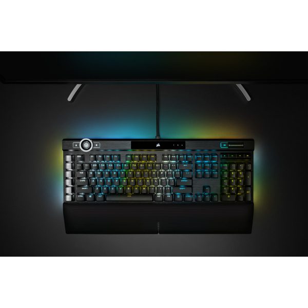 Corsair K100 RGB Optical-Mechanical Gaming - Standard - USB - Opto-mechanical key switch - QWERTZ - RGB LED - Black - Image 26