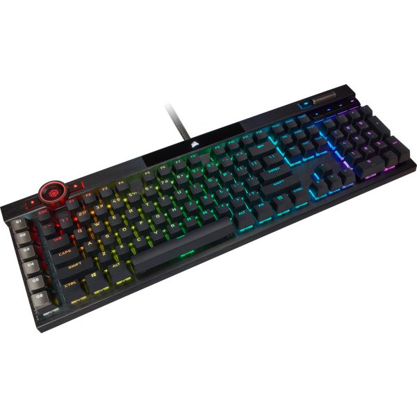 Corsair K100 RGB Optical-Mechanical Gaming - Standard - USB - Opto-mechanical key switch - QWERTZ - RGB LED - Black - Image 28