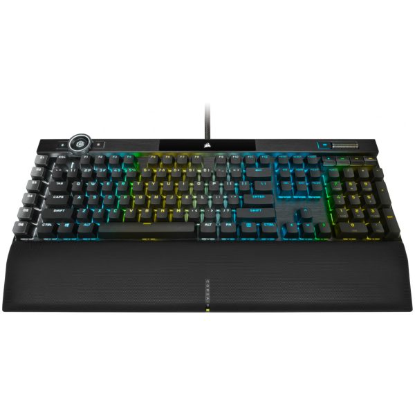 Corsair K100 RGB Optical-Mechanical Gaming - Standard - USB - Opto-mechanical key switch - QWERTZ - RGB LED - Black - Image 36