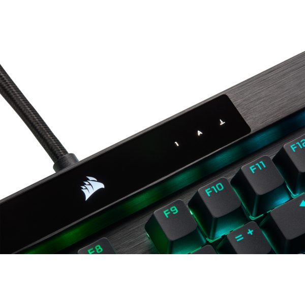 Corsair K100 RGB Optical-Mechanical Gaming - Standard - USB - Opto-mechanical key switch - QWERTZ - RGB LED - Black - Image 37