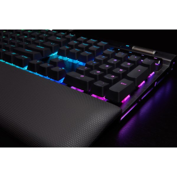Corsair K100 RGB Optical-Mechanical Gaming - Standard - USB - Opto-mechanical key switch - QWERTZ - RGB LED - Black - Image 39