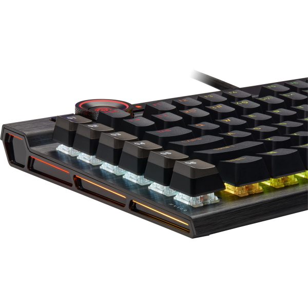 Corsair K100 RGB Optical-Mechanical Gaming - Standard - USB - Opto-mechanical key switch - QWERTZ - RGB LED - Black - Image 6