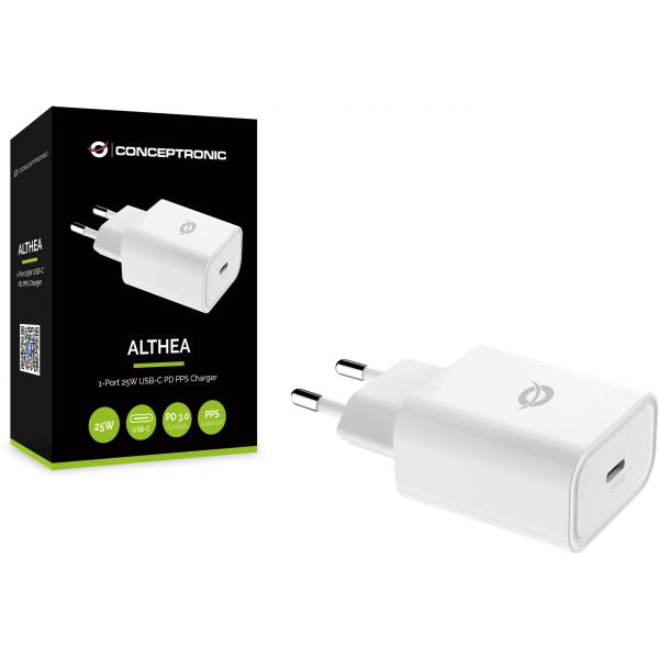 Conceptronic Ladegerät 1Port 25W USB-C PD 1.3A weiß