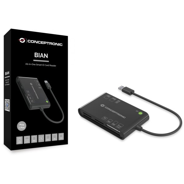 Conceptronic Smart ID Card All-In-One schwarz - Image 2