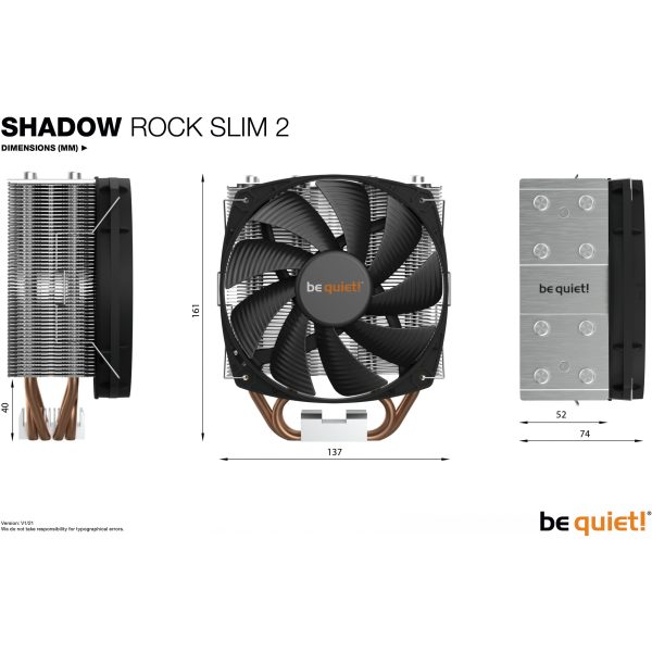 Be Quiet! Kühler Shadow Rock Slim 2 - Processor cooler - AMD Socket AM3 (Ph. II/Ath. II) - Image 2