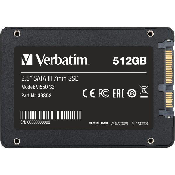 Verbatim Vi550 S3 SSD 512GB - Internal Solid State Drive 512 GB - 2.5 Inches - 560 MB/s Easy to Install, Notebook Tablet Desktop PC - Image 3