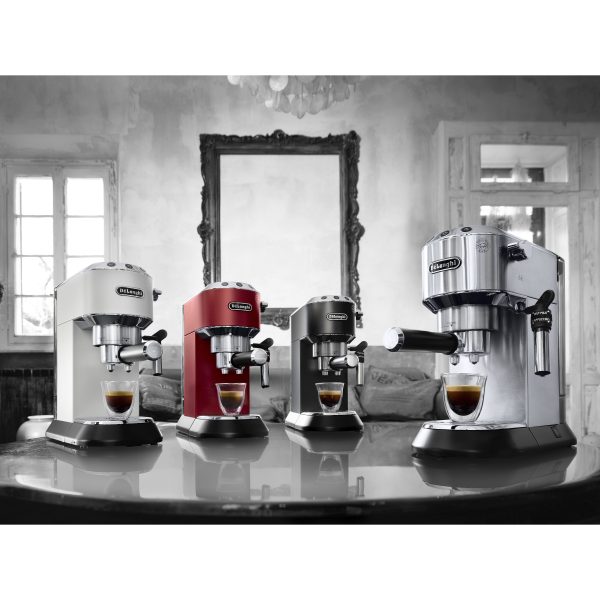 De Longhi Dedica Style EC 685.W - Espresso machine - 1.1 L - Coffee pod - Ground coffee - 1300 W - Black - Silver - White - Image 4