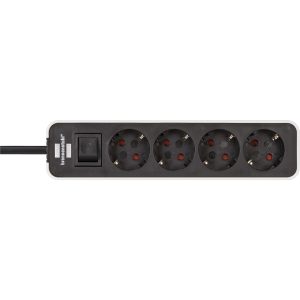 Brennenstuhl 1153240020 - 1.5 m - 4 AC outlet(s) - Indoor - IP20 - White - 90 mm