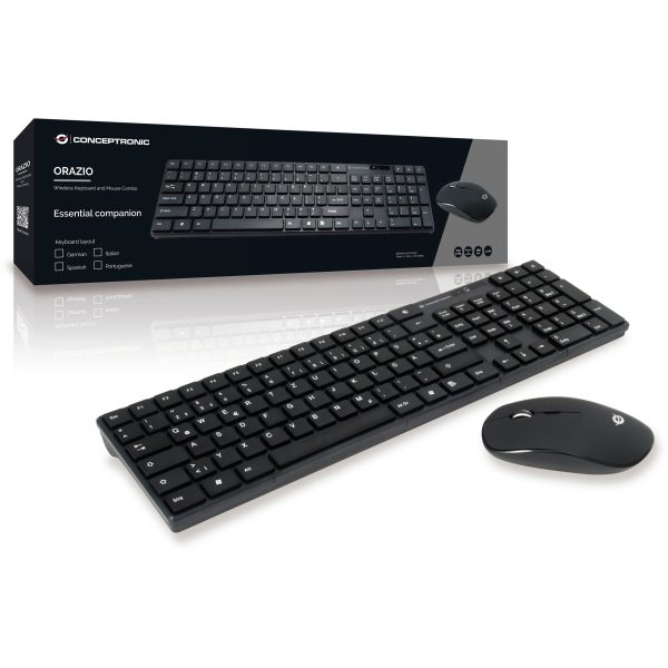 Conceptronic Orazio - Standard - RF Wireless - QWERTY - Black - Mouse included - Image 4