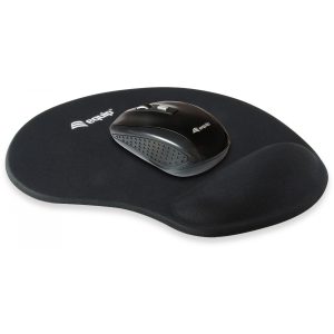 Equip Gel Mouse Pad - Black - Monotone - Fabric,Gel,Polyurethane - Wrist rest - Non-slip base