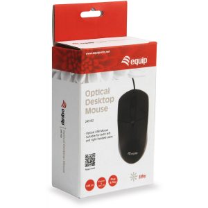Equip 245102 - Beidhändig - Optisch - USB Typ-A - 1000 DPI - Schwarz