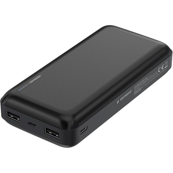 Gembird Powerbank 20.000 mAh USB schwarz - Image 2