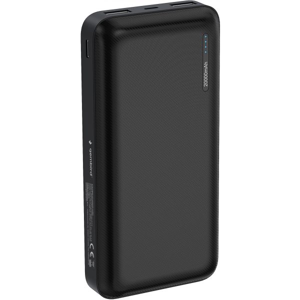Gembird Powerbank 20.000 mAh USB schwarz - Image 3
