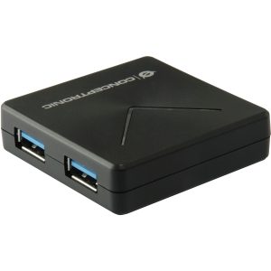 Conceptronic USB-Hub 4-Port 3.0 ->4x3.0 o.Netzteil sw - Hub