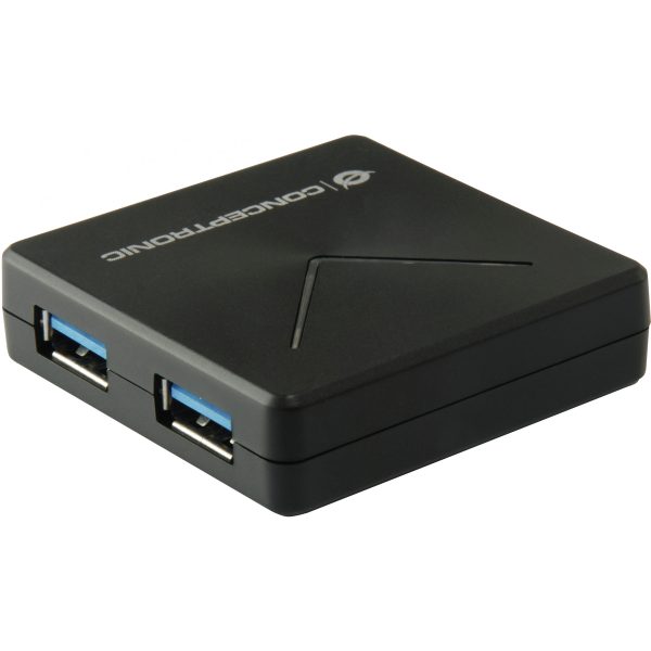 Conceptronic USB-Hub 4-Port 3.0 ->4x3.0 o.Netzteil sw - Hub