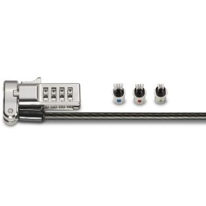 Kensington Universal 3-in-1 Combination Laptop Lock - 1.8 m - Kensington - Combination lock - Carbon steel - Black