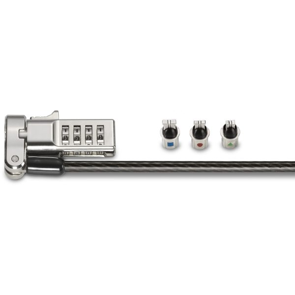 Kensington Universal 3-in-1 Combination Laptop Lock - 1.8 m - Kensington - Combination lock - Carbon steel - Black