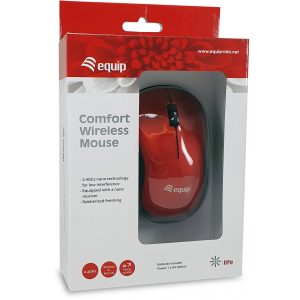 Equip Maus Wireless 2.4 ghz Mini rot