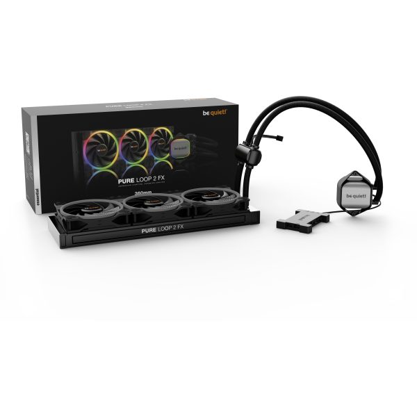 Be Quiet! Pure Loop 2 FX 360mm - All-in-one liquid cooler - 12 cm - 8.9 dB - 34 dB - Black - Image 2
