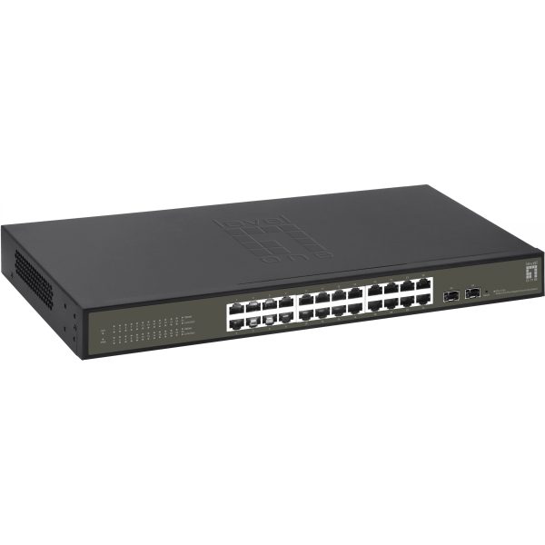 LevelOne Switch 24x GE GES-2126 2xGSFP 19" - Switch - Image 2