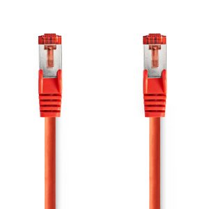 CAT6 Cable | RJ45 Male | RJ45 Male | S/FTP | 2.00 m | Round | LSZH | Red | Label