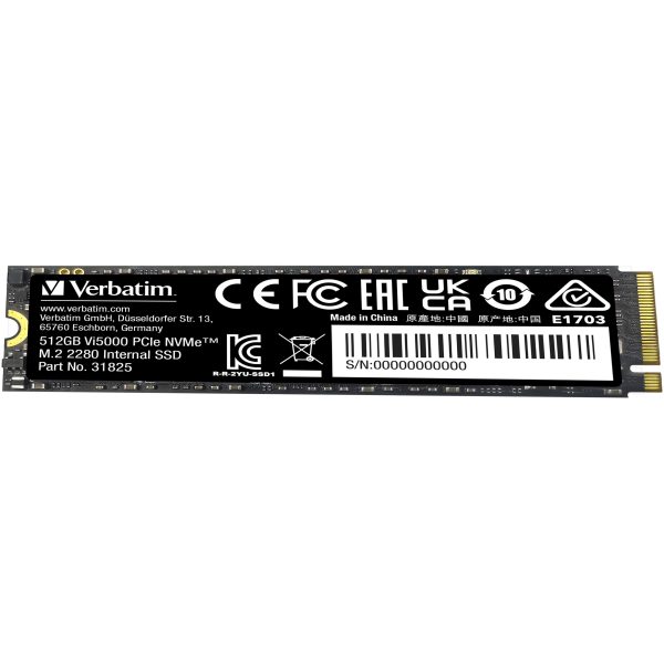 Verbatim Vi5000 M.2 SSD 512GB PCIe4 NVMe 31825 - Image 2