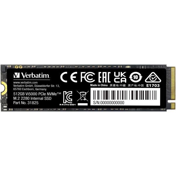 Verbatim Vi5000 M.2 SSD 512GB PCIe4 NVMe 31825 - Image 3