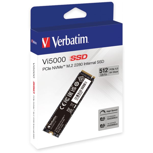 Verbatim Vi5000 M.2 SSD 512GB PCIe4 NVMe 31825 - Image 4