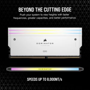 Corsair DOMINATOR TITANIUM RGB DDR5 6000MT/s 64GB 4x16GB White - 64 GB