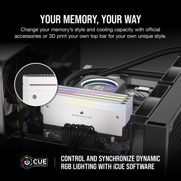 Corsair DOMINATOR TITANIUM RGB DDR5 6000MT/s 64GB 4x16GB White - 64 GB - Image 9