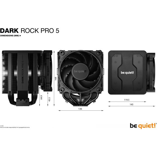 Be Quiet! Dark Rock Pro 5 CPU Kühler für Intel und AMD Prozessoren - Processor cooler - AMD Socket AM4 (Ryzen) - Image 5