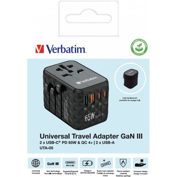 Verbatim GaN III Universal Reise Adapter 65W - Image 4