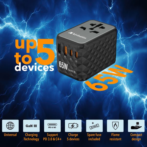Verbatim GaN III Universal Reise Adapter 65W - Image 8