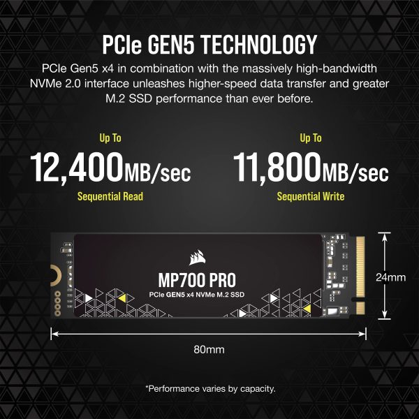 Corsair SSD Corsair MP700 PRO M.2 1TB PCIe 5x4 2280 - Image 5