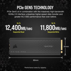 Corsair SSD MP700 PRO M.2 2TB PCIe 5x4 w/HS 2280